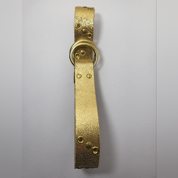 Genuine Leather Gold Belt - Picture 3 of 8